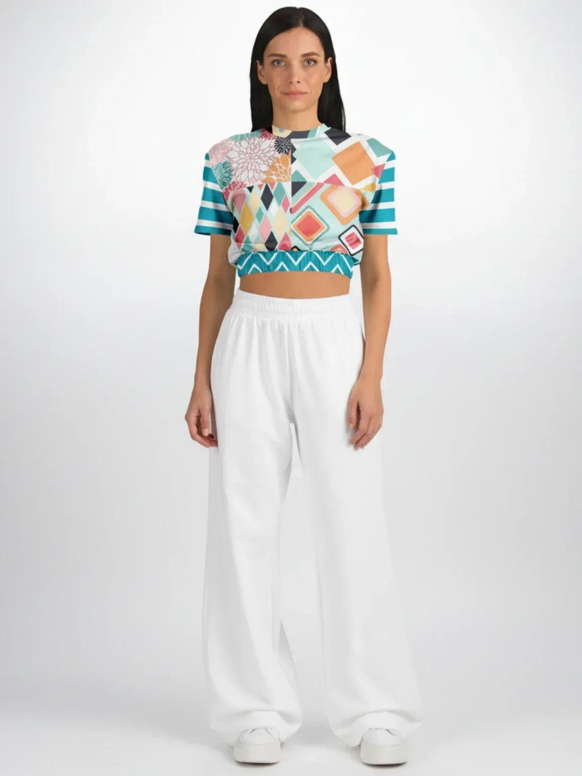 Mums the Word Eco-Poly Short Sleeve Cropped Pullover
