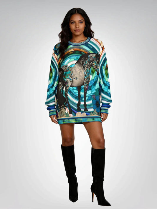 My Beautiful Belle in Colorful Tattoo Design Unisex Sweatshirt (Gold Label)