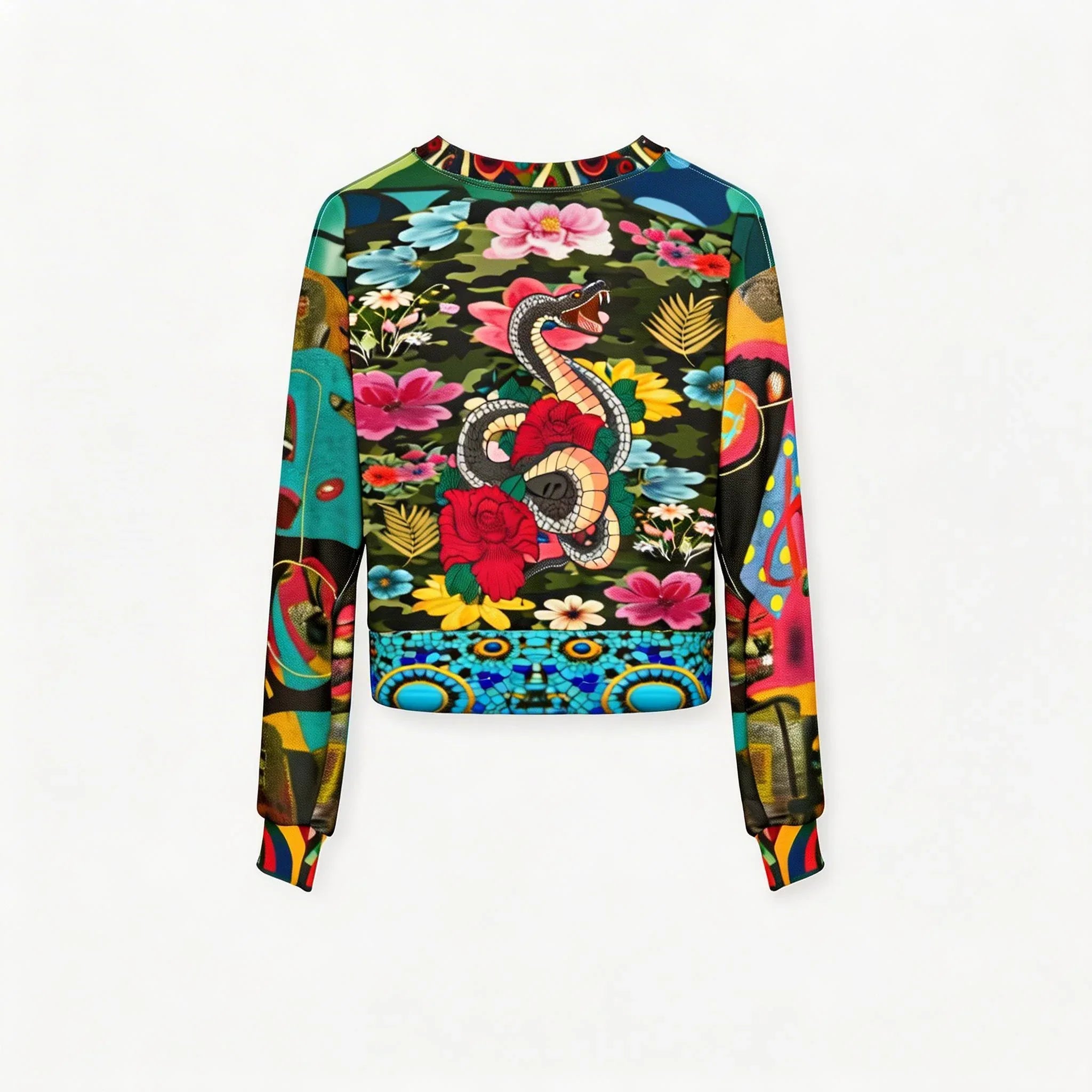 My Floral Camo Paradise - Year of the Snake Cropped Sweatshirt (Gold Label)