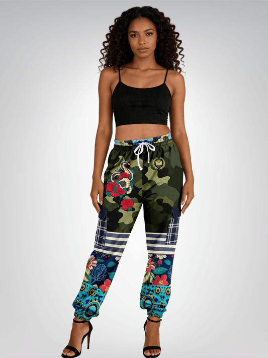 My Floral Camo Paradise - Year of the Snake Eco-Poly Cargo Joggers