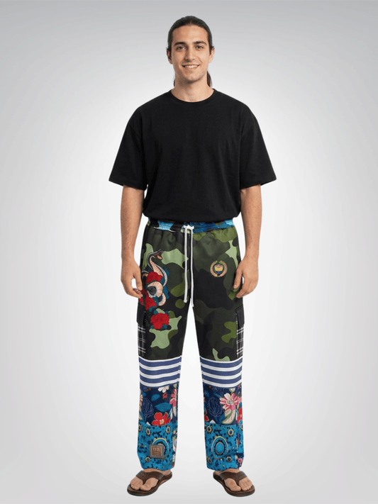My Floral Camo Snake Cargo Pants