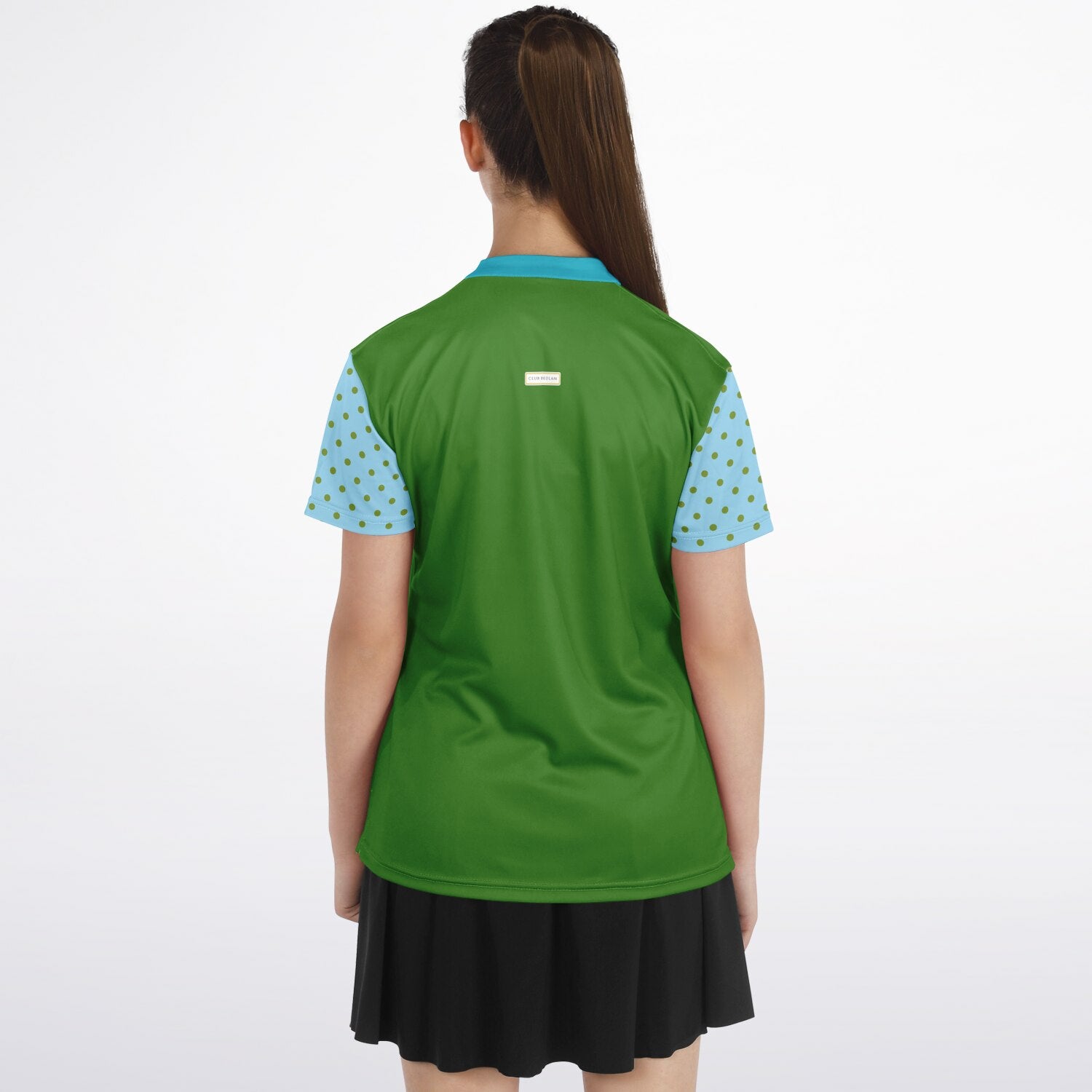 My Green Golf Scenery Mandarin Collar Ladies Golf Polo Jersey