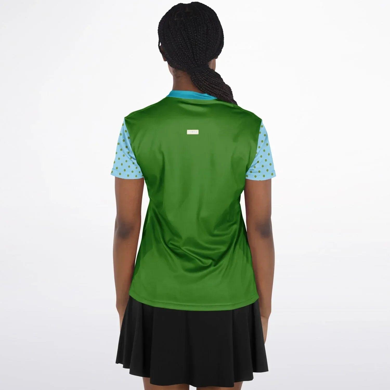 My Green Golf Scenery Mandarin Collar Ladies Golf Polo Jersey