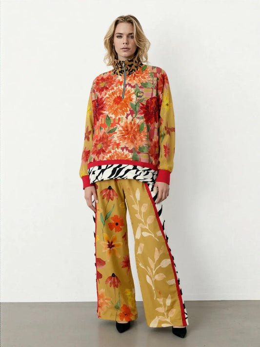My Hippie Island Floral Eco-Poly Wide Leg Pants