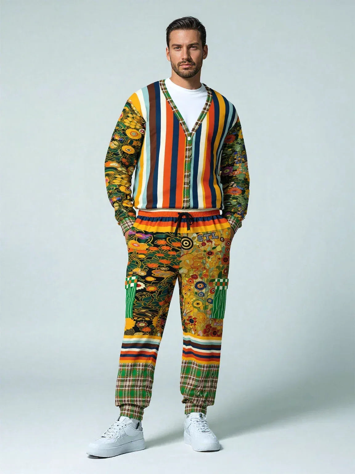 My Life as a Fairy Floral Stripe Eco-Poly Unisex Cargo Joggers