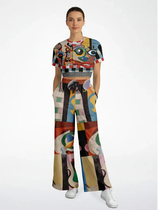 My Picasso Life Eco-Poly Short Sleeve Cropped Pullover