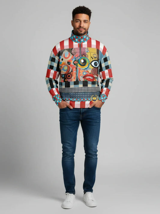 My Picasso Life Heavyweight Oversized Quarter Zip Sweatshirt