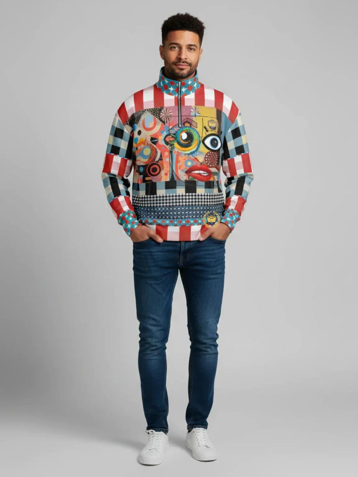 My Picasso Life Heavyweight Oversized Quarter Zip Sweatshirt