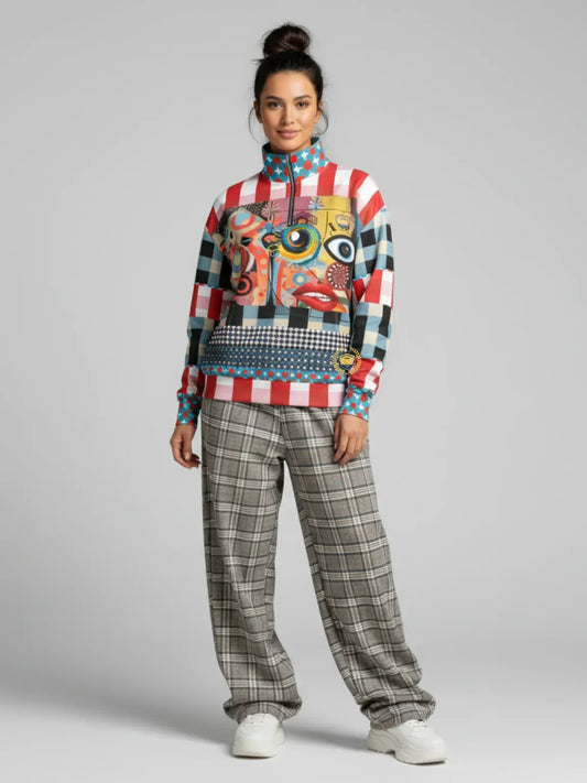 My Picasso Life Heavyweight Oversized Quarter Zip Sweatshirt