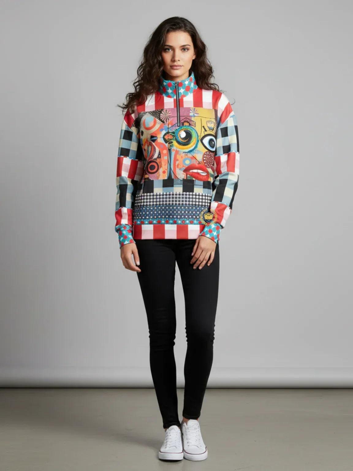 My Picasso Life Heavyweight Oversized Quarter Zip Sweatshirt