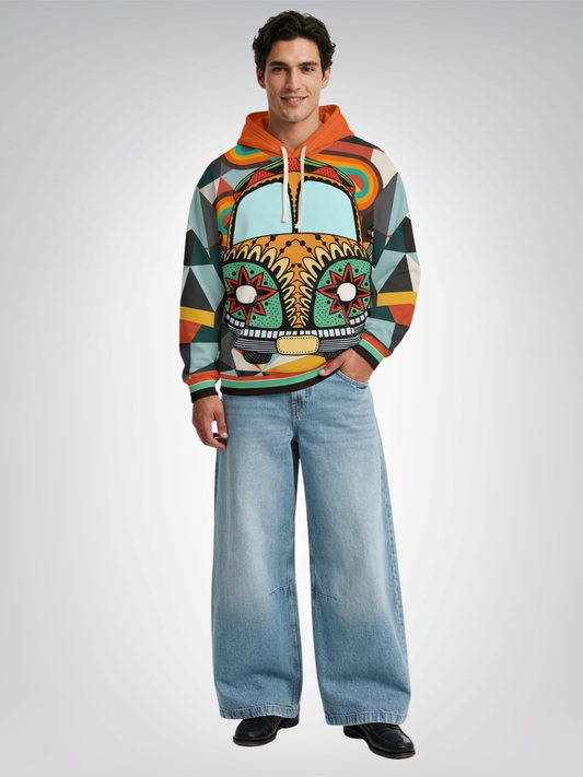 My Retro Jalopy 70s Style Unisex Hoodie (Gold Label)