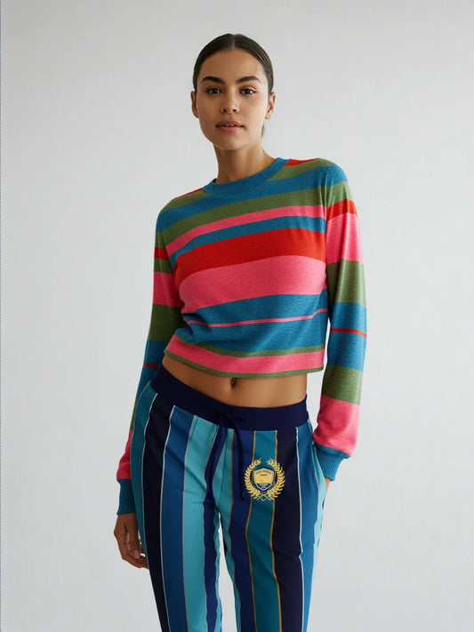 Blue Mood Rugby Stripe Eco-Poly Unisex Joggers