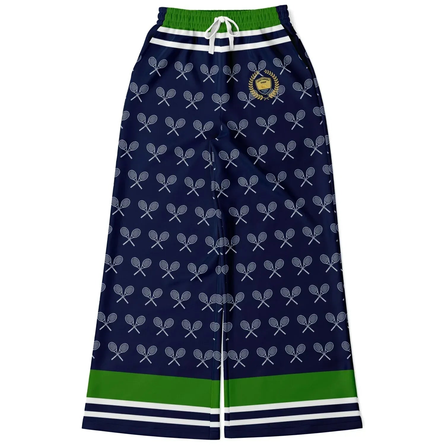 My Tennis Life in Sailor Blue Eco-Poly Wide Leg Pants