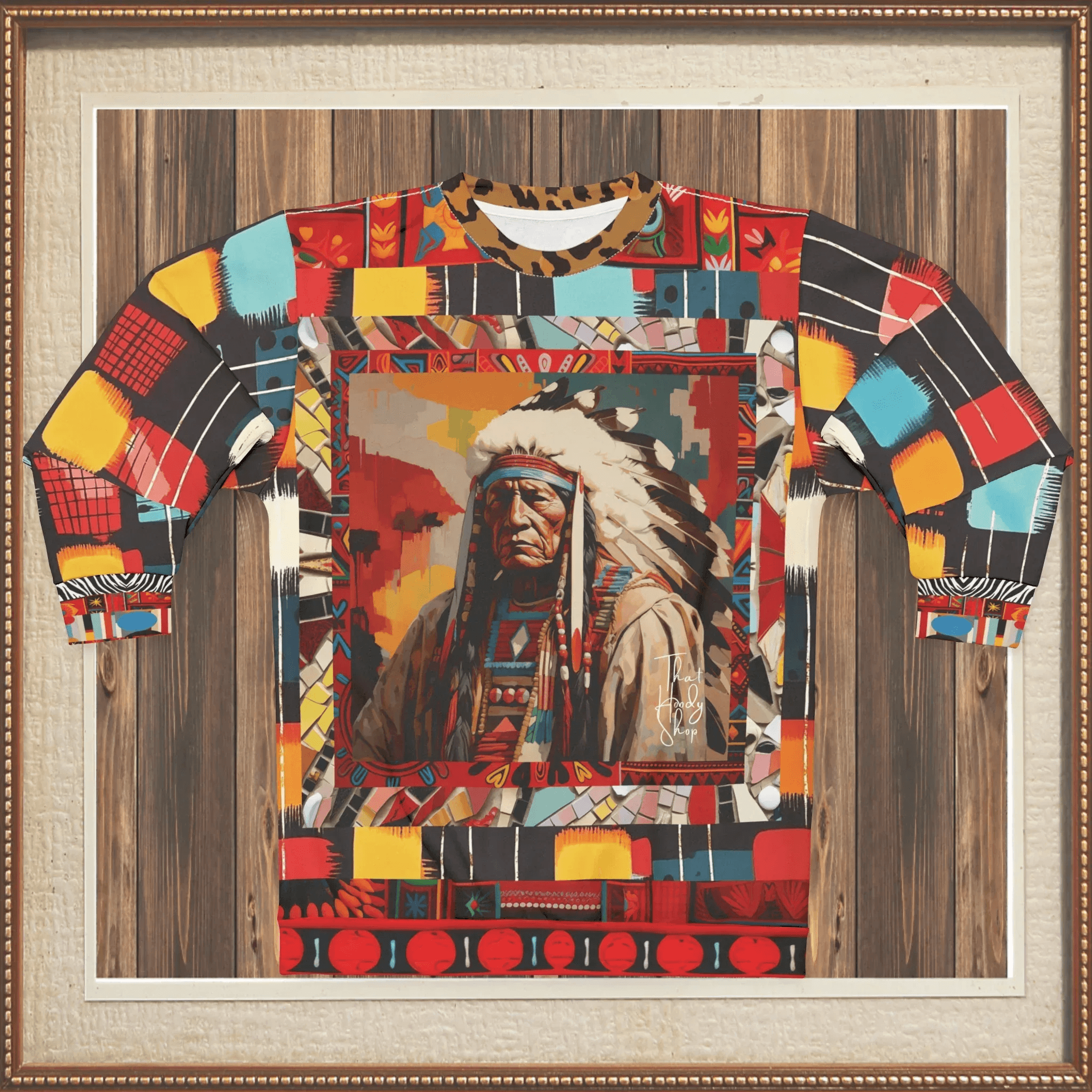 Native Chief in Vibrant Colorblock Unisex Sweatshirt (Gold Label)
