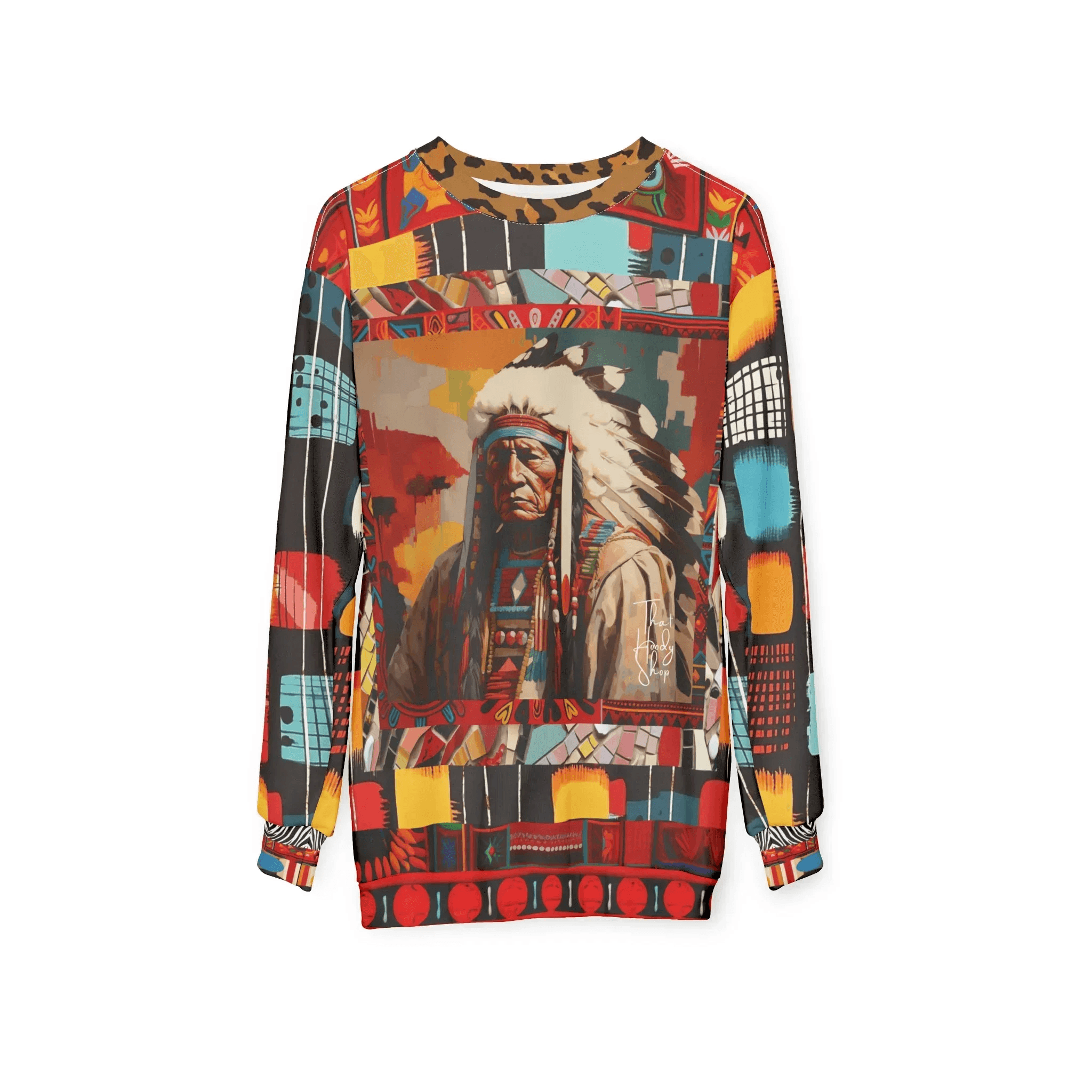 Native Chief in Vibrant Colorblock Unisex Sweatshirt (Gold Label)
