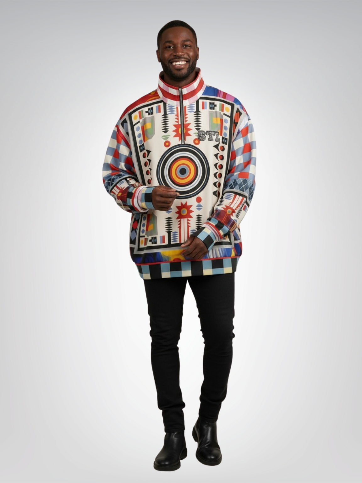 Native Spring on Mars Heavyweight Oversized Quarter Zip Sweatshirt