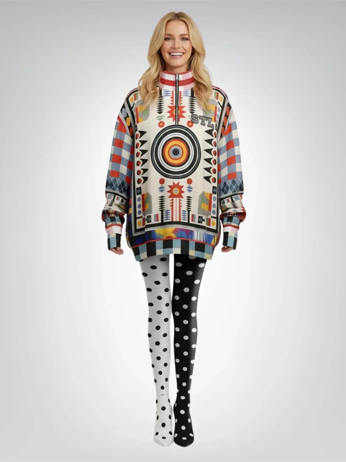 Native Spring on Mars Heavyweight Oversized Quarter Zip Sweatshirt