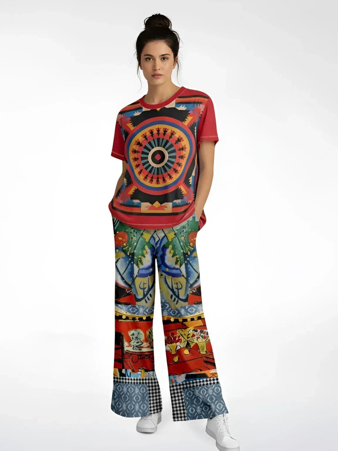 Navajo Sunset Blanket in Red AOP Women&