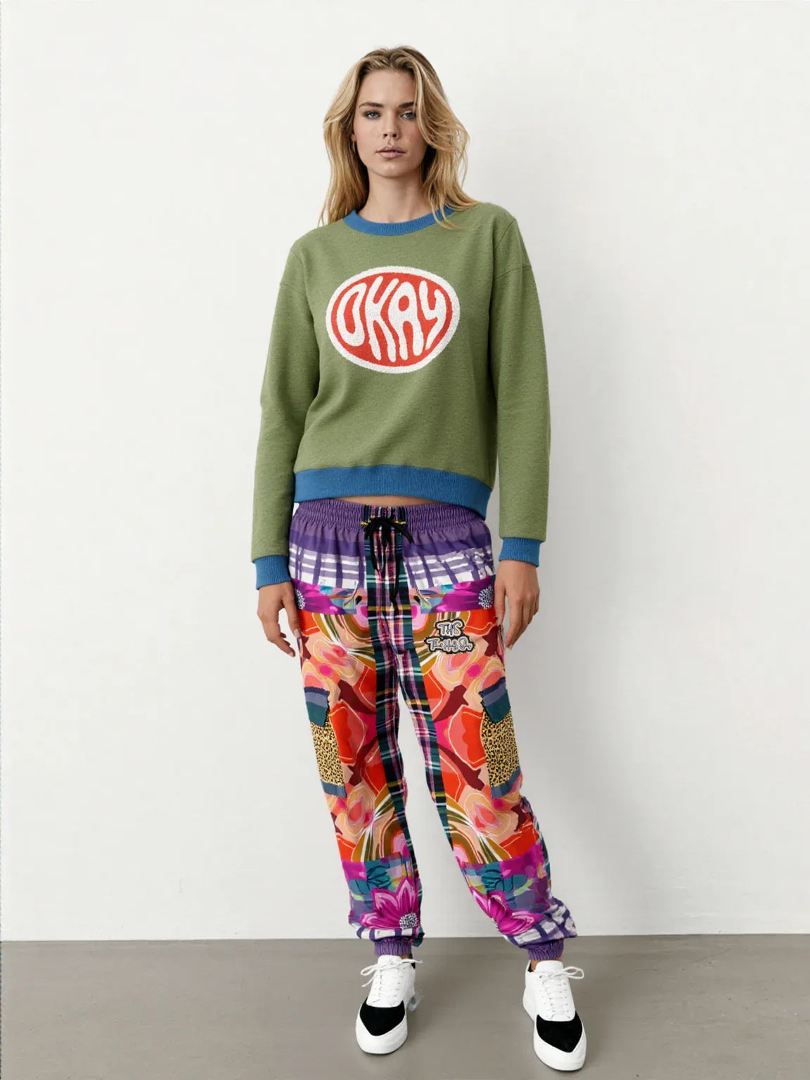 Look of Betrayal Plaid Floral Cheetah LUXE Eco-Poly Unisex Cargo Joggers