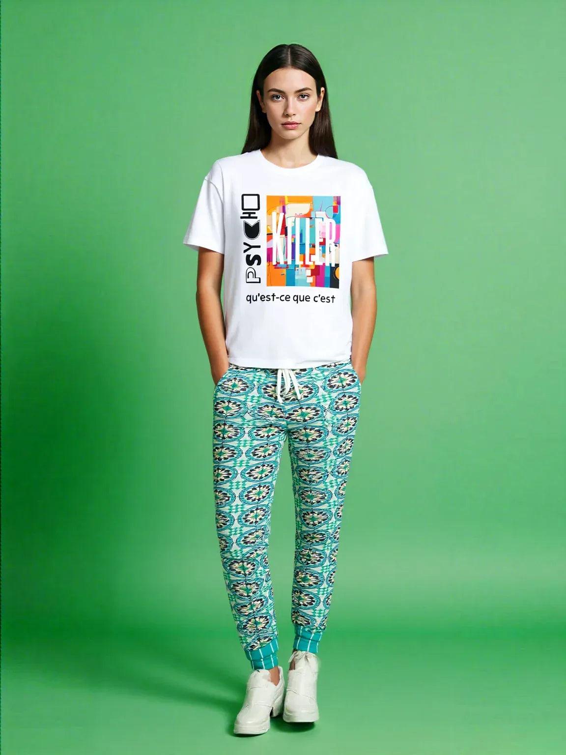 Olympia Heavenly Blue Tavira Tile Eco-Poly Unisex Joggers