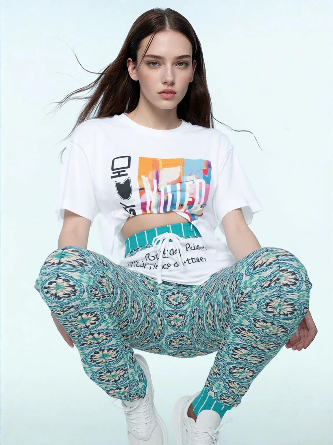 Olympia Heavenly Blue Tavira Tile Eco-Poly Unisex Joggers