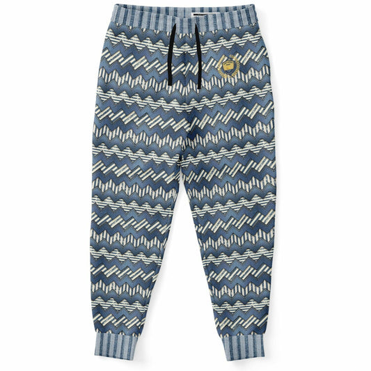 On the Chambray Highway in Denim Print Eco-Poly Unisex Joggers