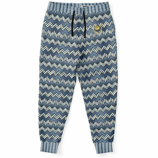 On the Chambray Highway in Denim Print Eco-Poly Unisex Joggers