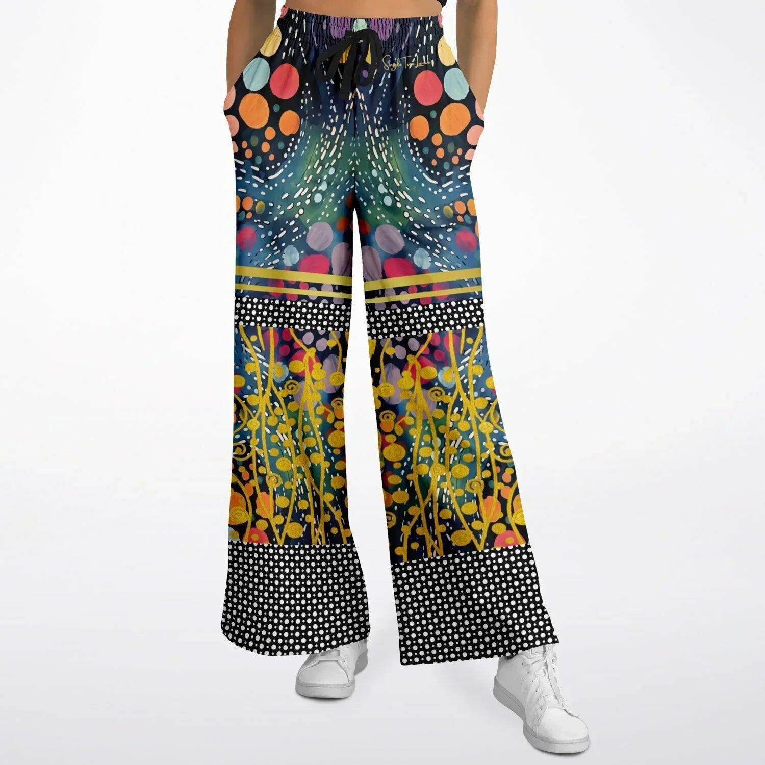 One Koi Two Koi Eco-Poly Wide Leg Pants