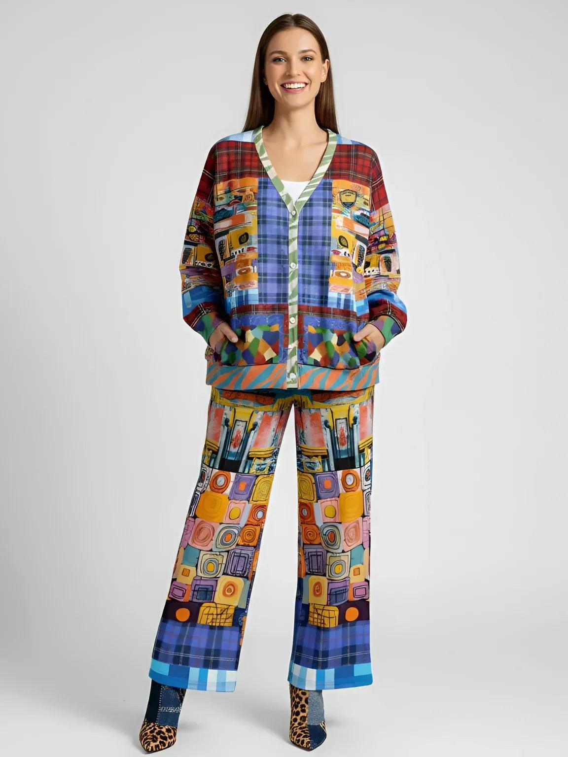 Open Window in Provence - Matisse - Patchwork Eco-Poly Wide Leg Pants