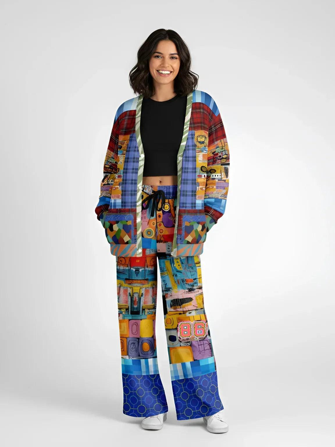 Open Window in Provence - Matisse - Patchwork Heavyweight Unisex Cardigan