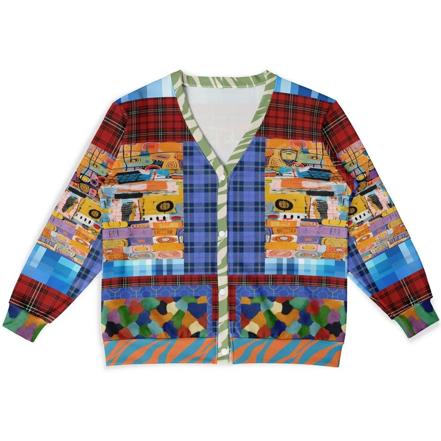 Open Window in Provence - Matisse - Patchwork Heavyweight Unisex Cardigan