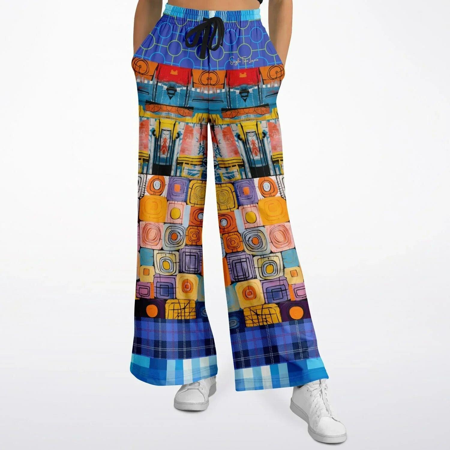 Open Window in Provence - Matisse - Patchwork Eco-Poly Wide Leg Pants