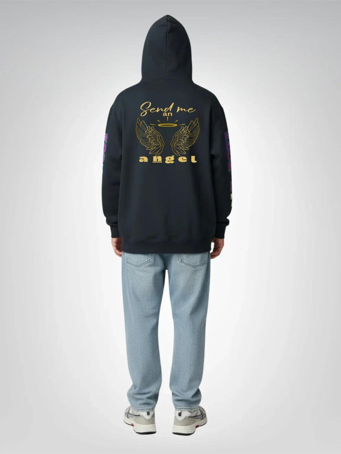 Ophanim - Send Me An Angel Pop Art Angel Heavyweight 3-End Fleece Unisex Hoodie