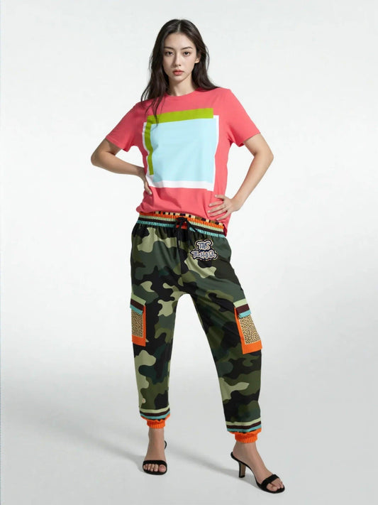 Government Issued Green Camo LUXE Eco-Poly Unisex Cargo Joggers