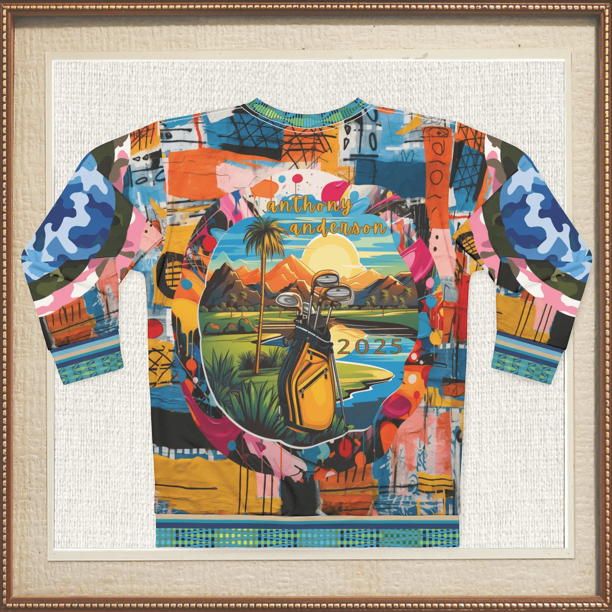 Palm Desert Golf Anthony Anderson Graffiti Art Unisex Sweatshirt (Gold Label)