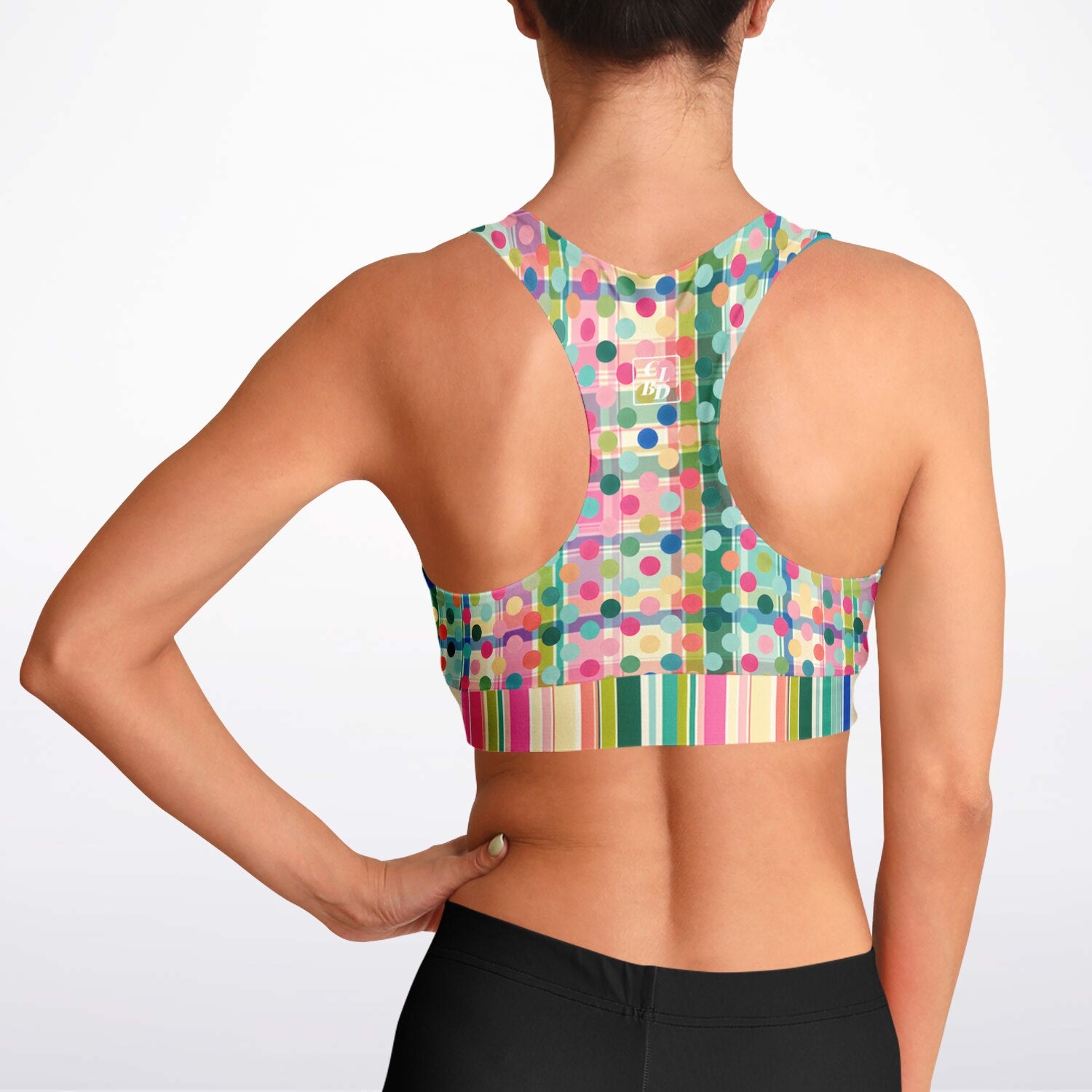 Paris in Full Bloom and Dots Padded Sports Bra