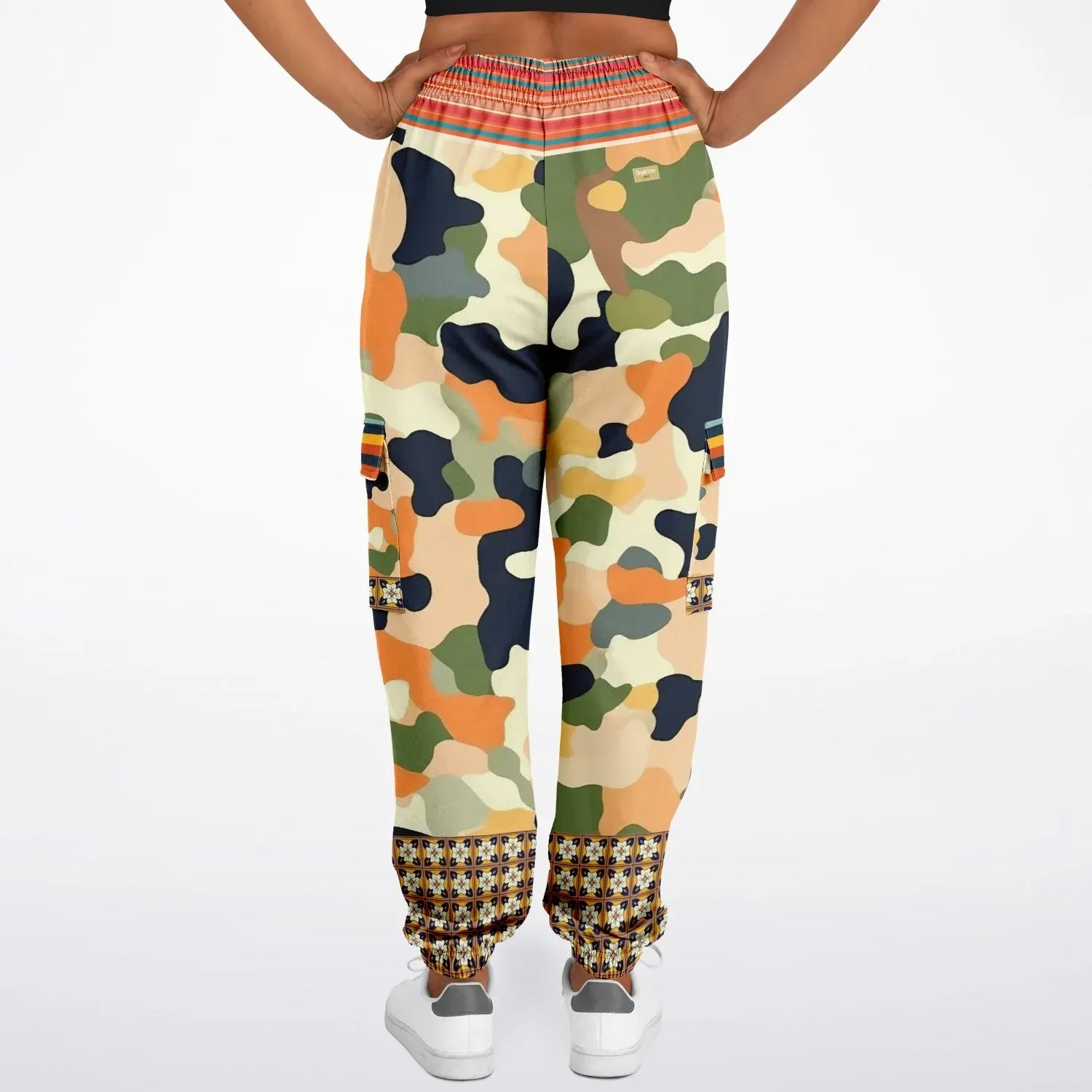 Peachtree in Orange Camo Eco-Poly Cargo Joggers