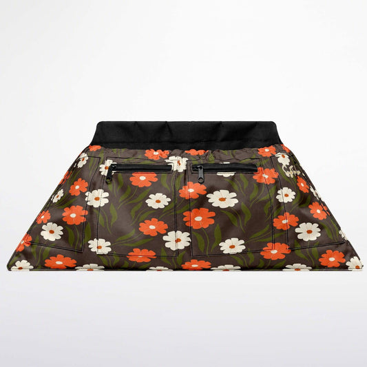 Peachy Petal Parade Floral in Earthly Brown Garden Harvest Apron Bag