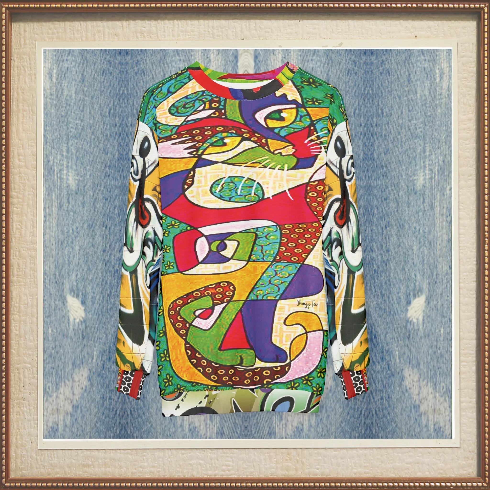 Picasso Kitty Graffiti Art Unisex Sweatshirt (Gold Label)