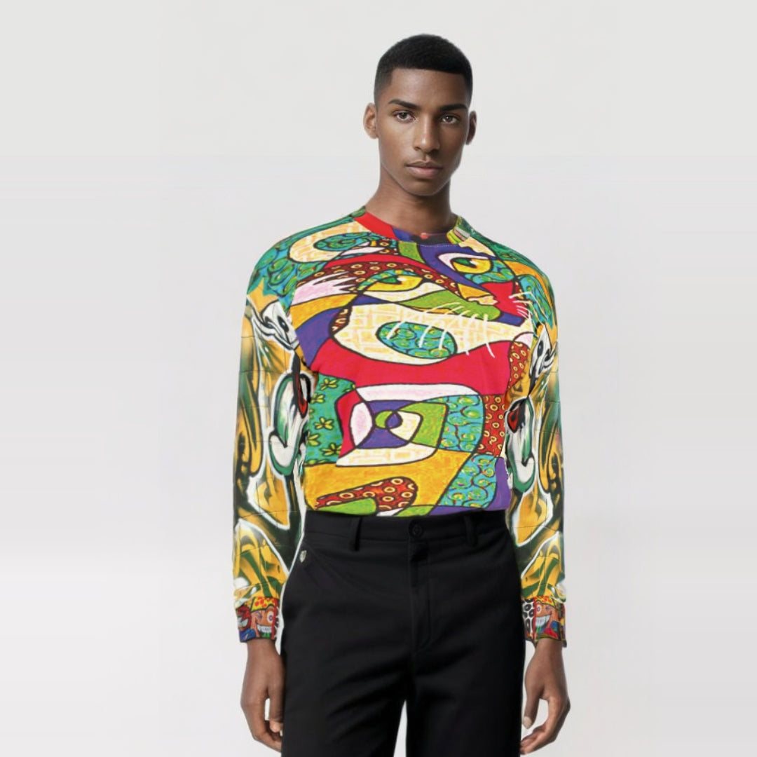 Picasso Kitty Graffiti Art Unisex Sweatshirt (Gold Label)