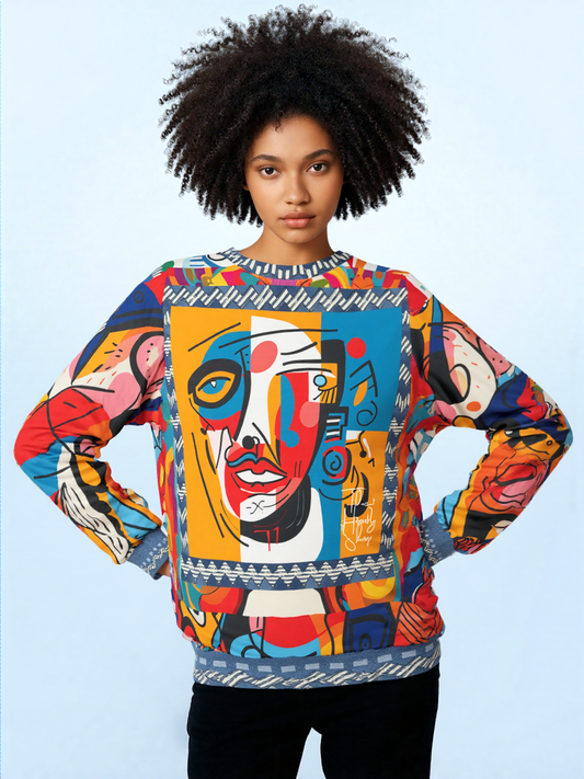 Pin the Tail Abstract Line Art Unisex Sweatshirt (Gold Label)