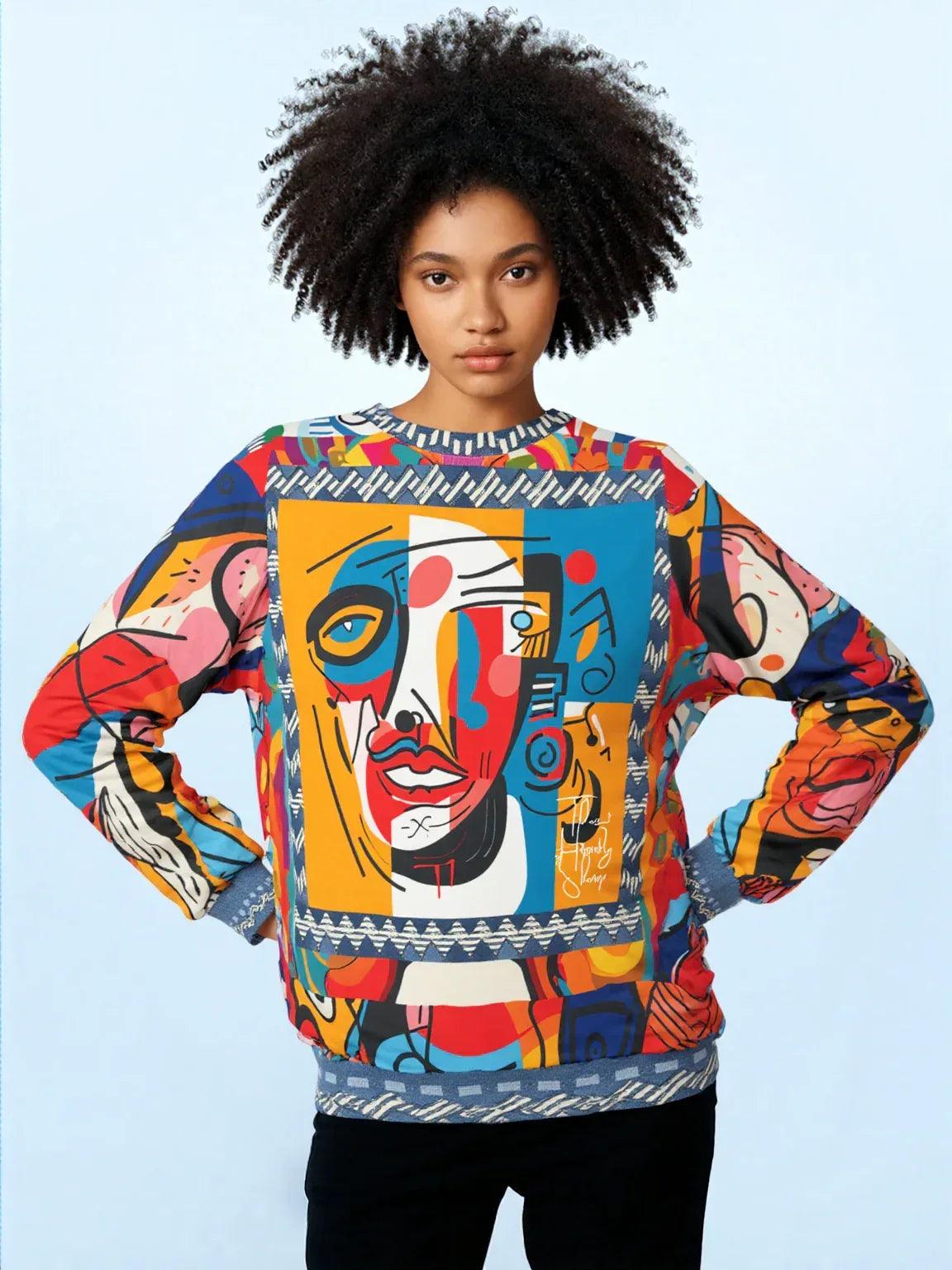 Pin the Tail Abstract Line Art Unisex Sweatshirt (Gold Label)