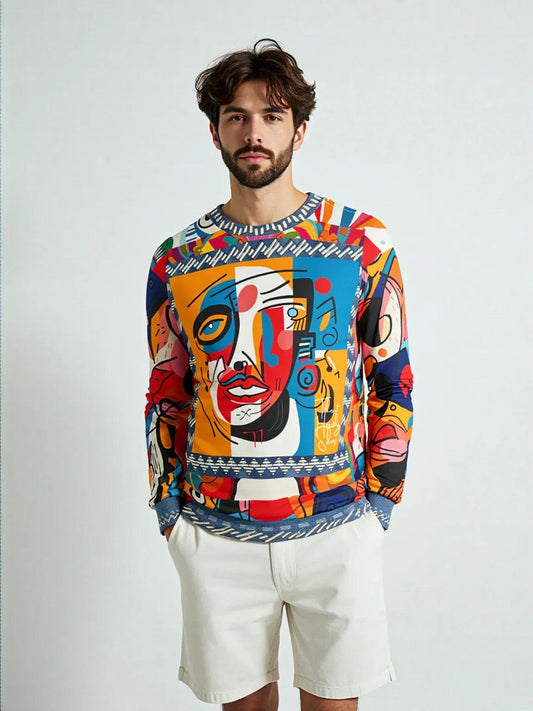 Pin the Tail Abstract Line Art Unisex Sweatshirt (Gold Label)