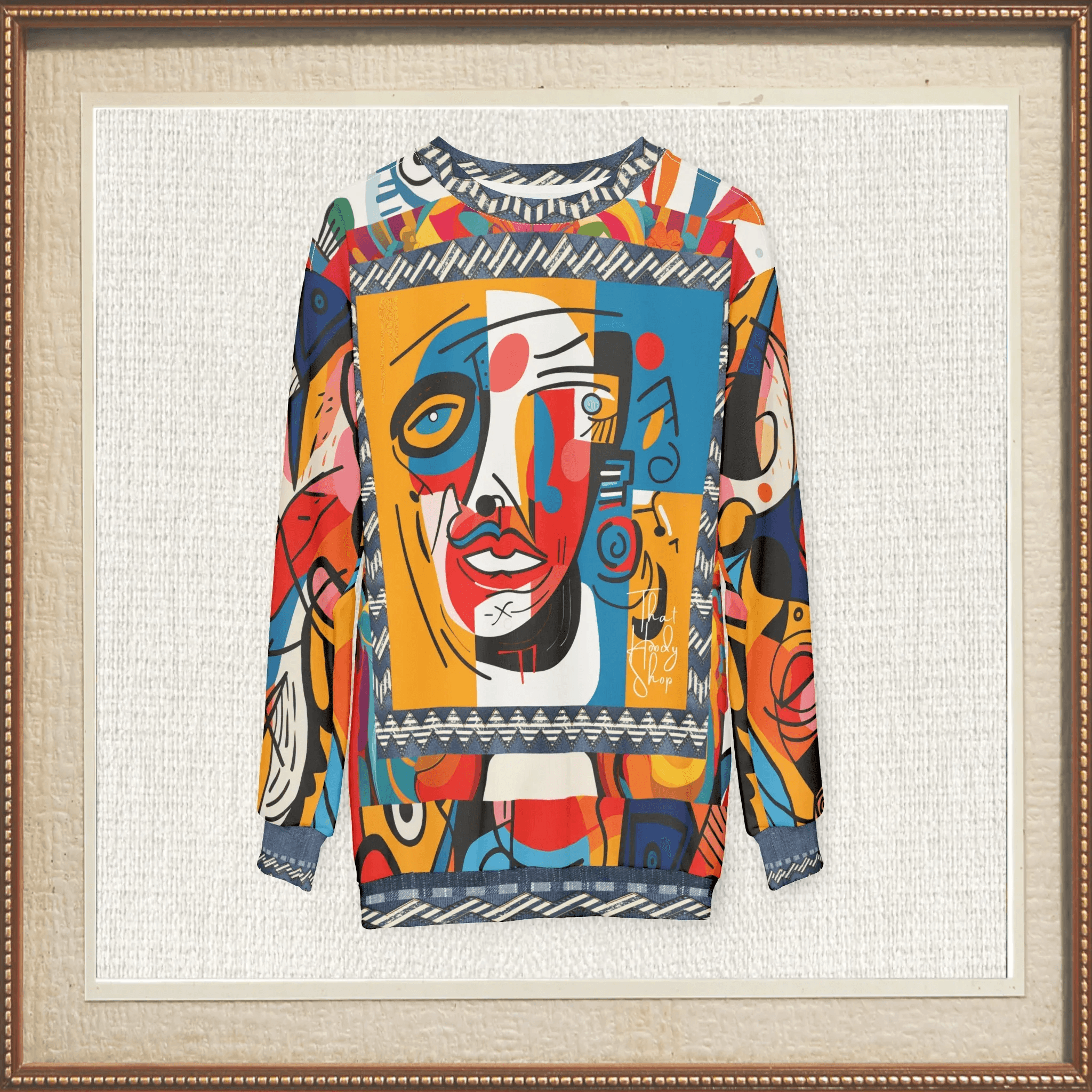 Pin the Tail Abstract Line Art Unisex Sweatshirt (Gold Label)