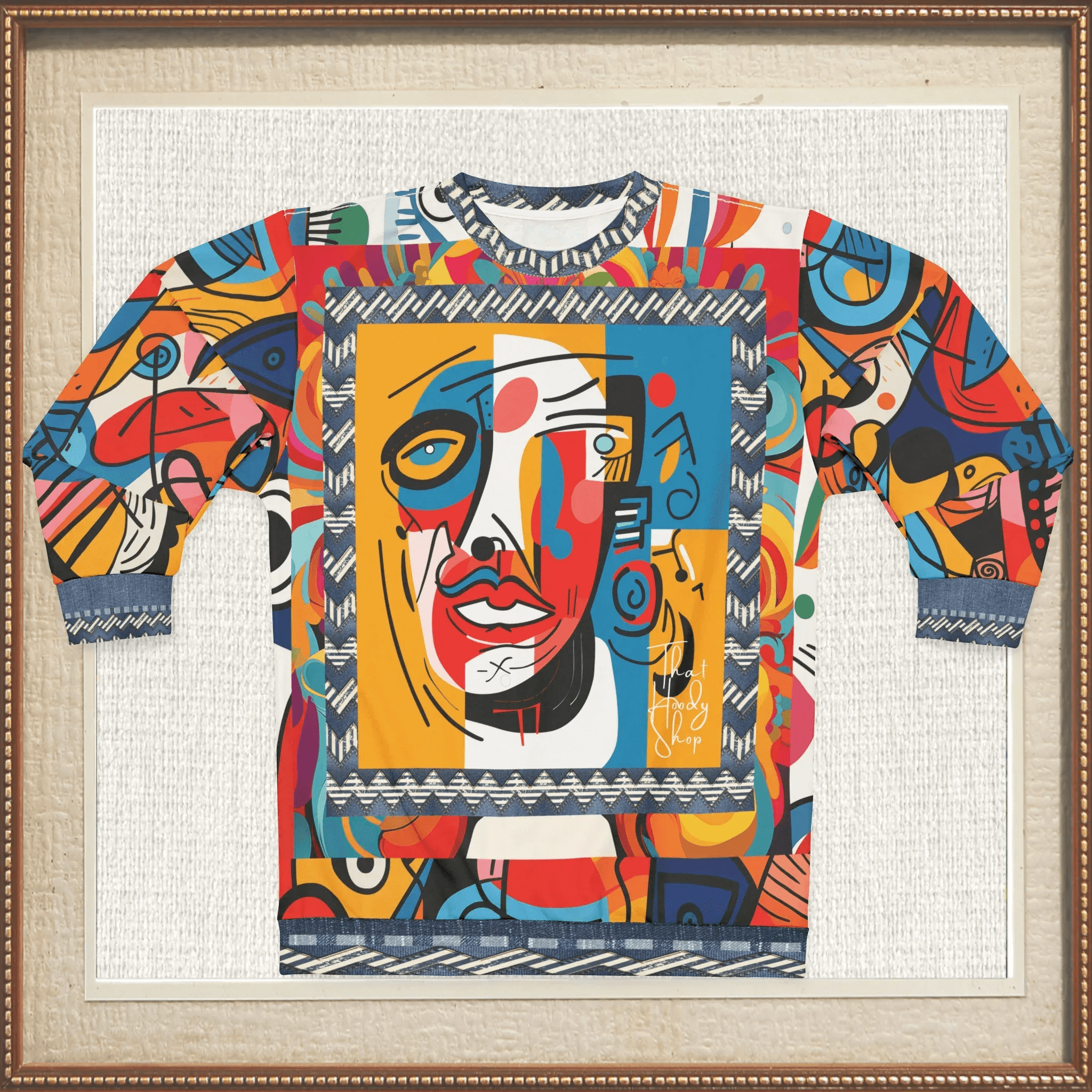 Pin the Tail Abstract Line Art Unisex Sweatshirt (Gold Label)