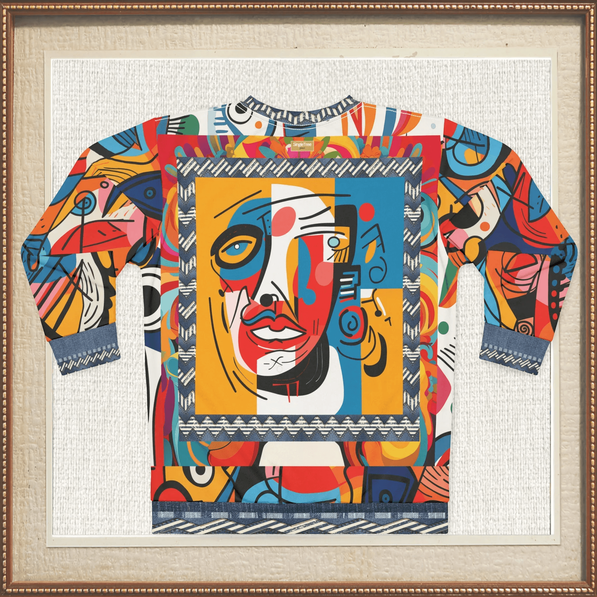 Pin the Tail Abstract Line Art Unisex Sweatshirt (Gold Label)