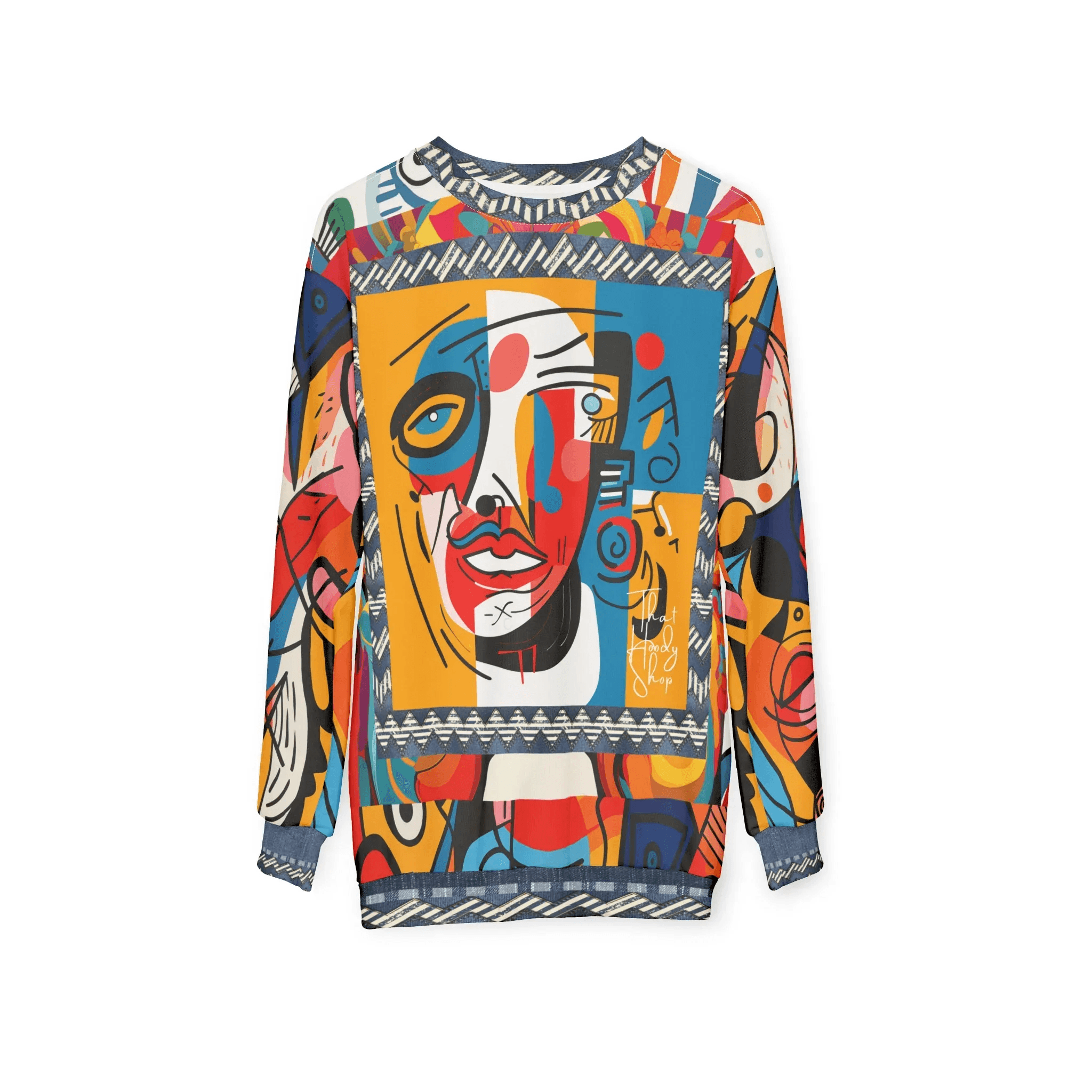 Pin the Tail Abstract Line Art Unisex Sweatshirt (Gold Label)