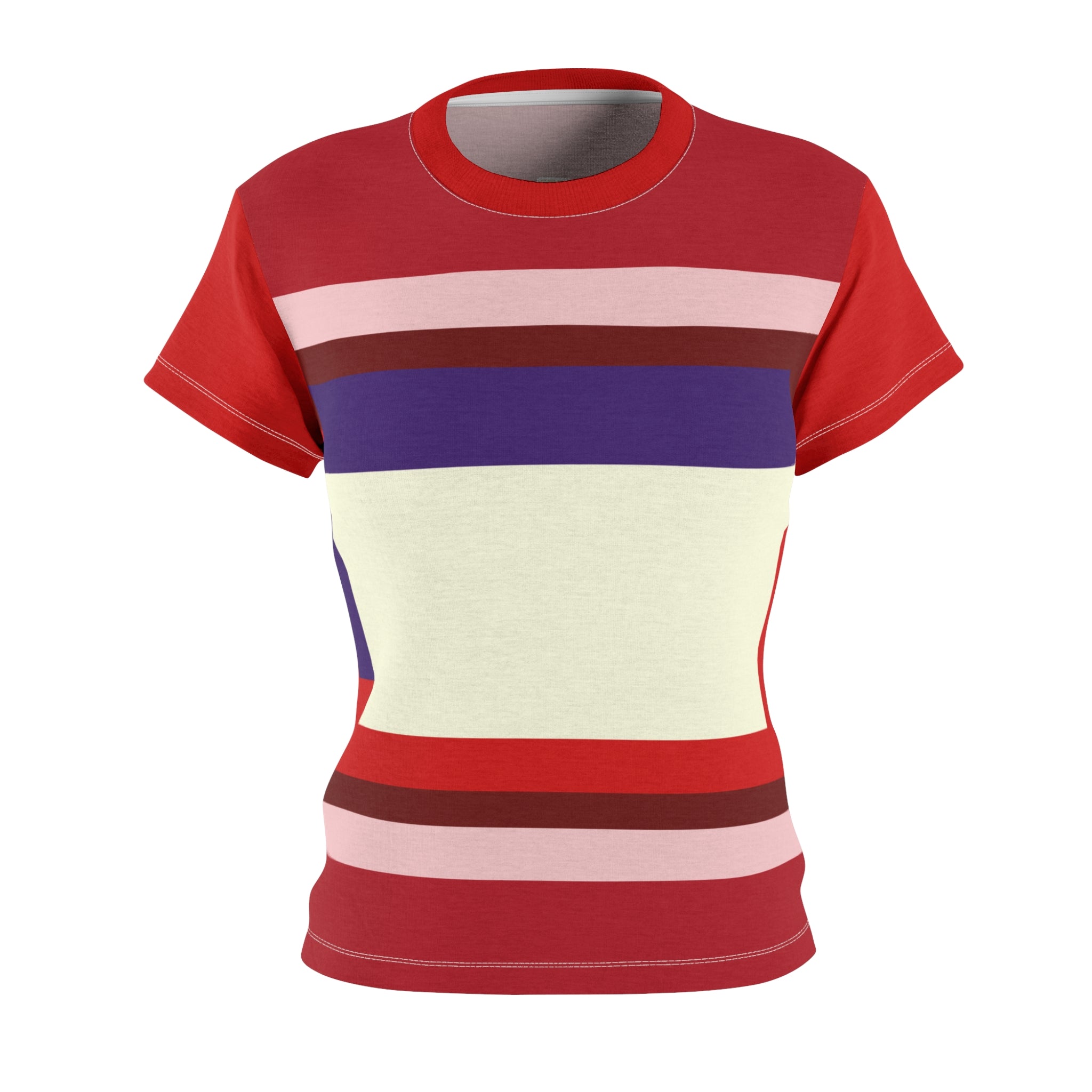 Pink Candy Holiday Square Geometric Print Colorful AOP Women&