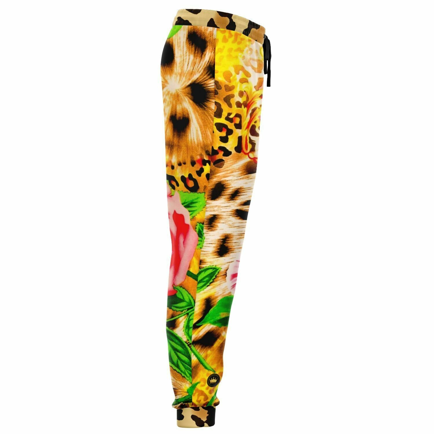 Pink Hibiscus Leopard Eco-Poly Unisex Joggers