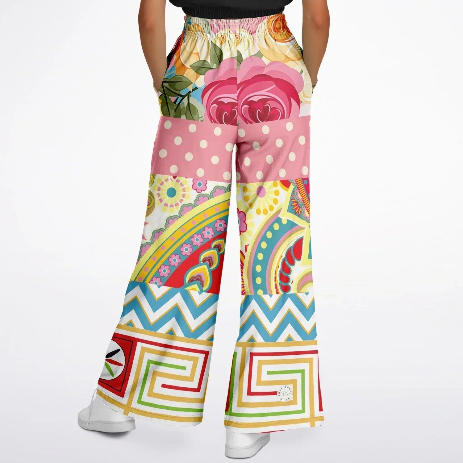 Pink Paisley Park Eco-Poly Wide Leg Pants